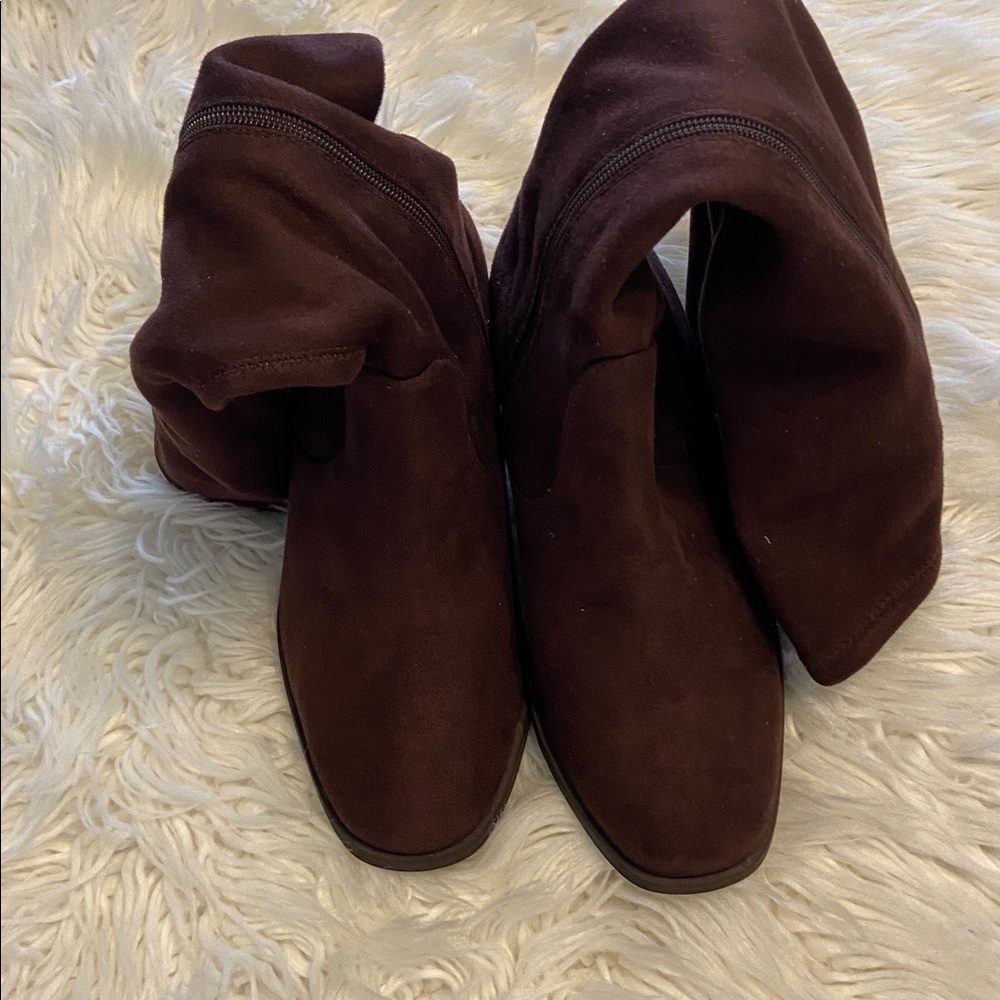 TORRID Chic Suede Heeled Boots in Rich Brown size 9 brand new - Picture 2 of 8
